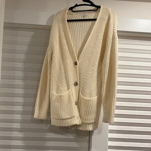 Madewell Cozy Cream Knit Cardigan Grandpa cardi